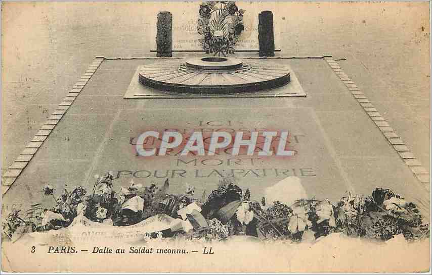 CPA PARIS - Dalle au Soldat inconnu