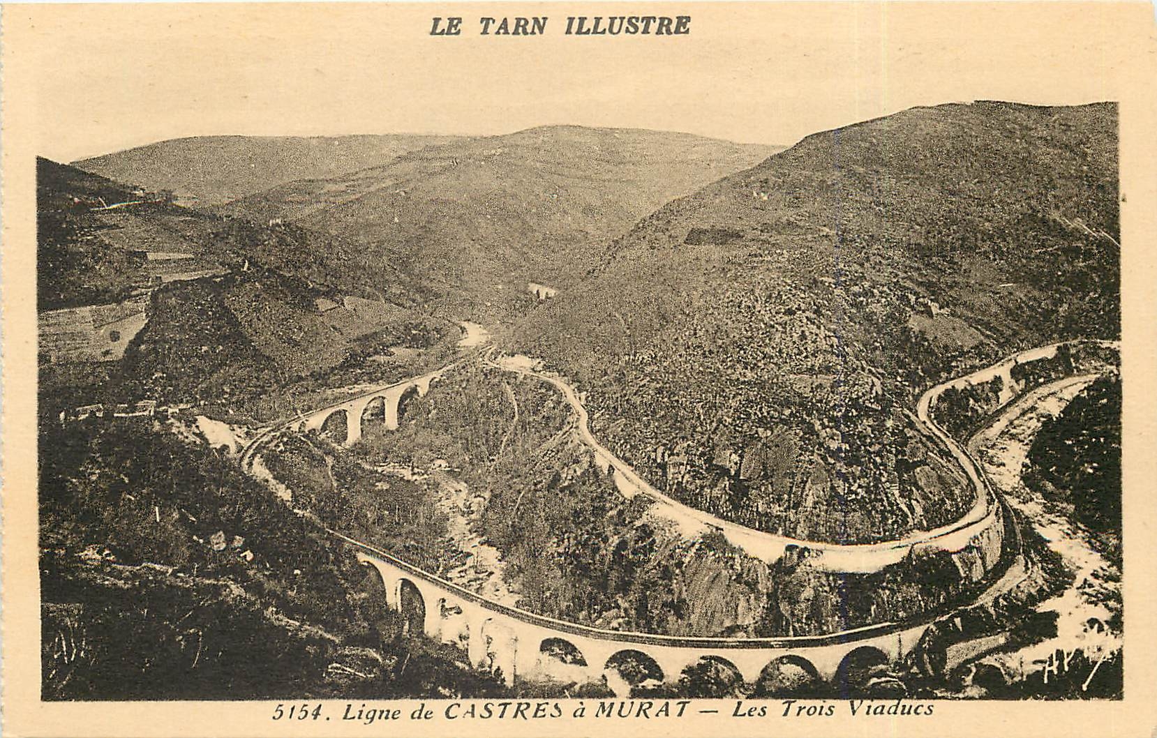 CPA Ligne de CASTRES à MURAT - Les Trois Viaducs