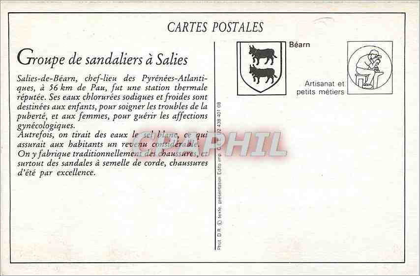 REPRO SALIES-de-BEARN - Groupe de Sandaliers — Rückseite