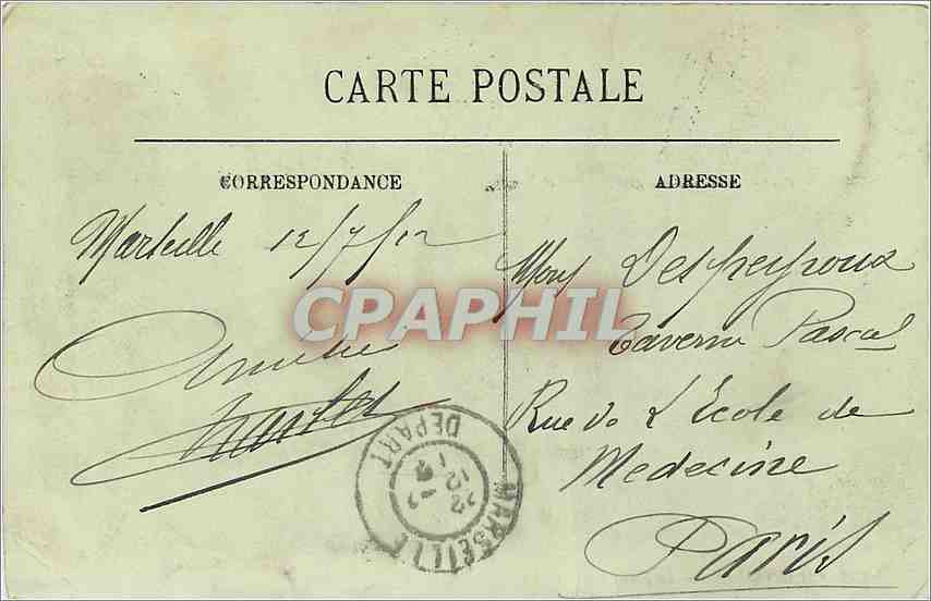 CPA MARSEILLE - Le Vieux Port Bateaux — Verso