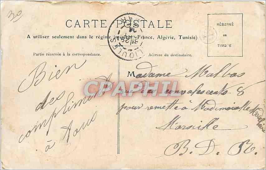 CPA BORDEAUX - Le Grand Théatre — Verso