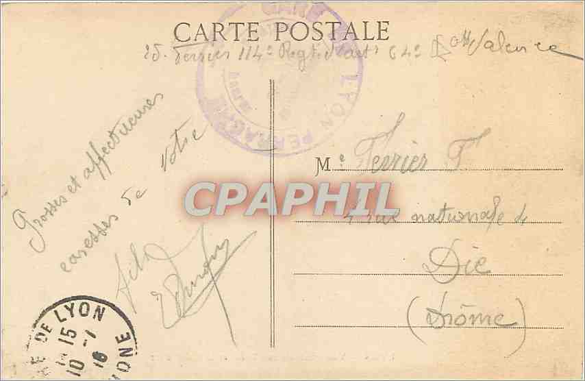 CPA LYON - Vue générale sur Vaise et le Mont d'Or — Rückseite