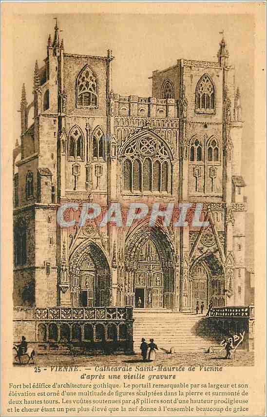 CPA VIENNE - Cathédrale Saint-Maurice de Vienne d'après une vieille gravure