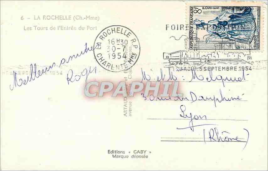 CPM LA ROCHELLE (Ch-Mrne) Les Tours de l'Entrée du Port Bateau — Verso
