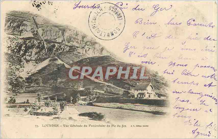 Lourdes - Vue Générale du Puniculaire du Pic du Ger — A. T. Éditeur, Lourdes