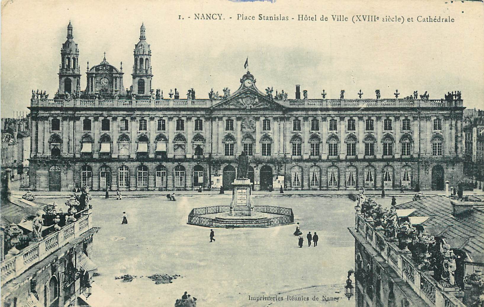 CPA NANCY - Place Stanislas - Hotel de Ville et Cathédrale
