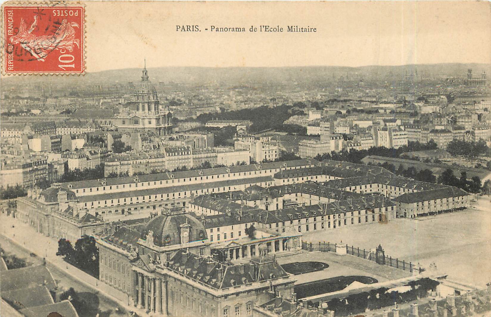 CPA PARIS - Panorama de l'Ecole Militaire