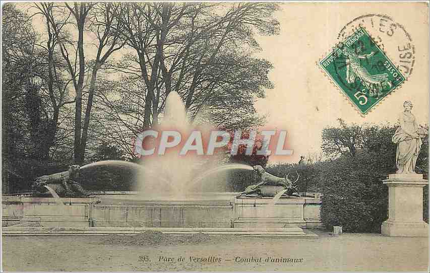 CPA Parc de Versaille - Combat d'animaux