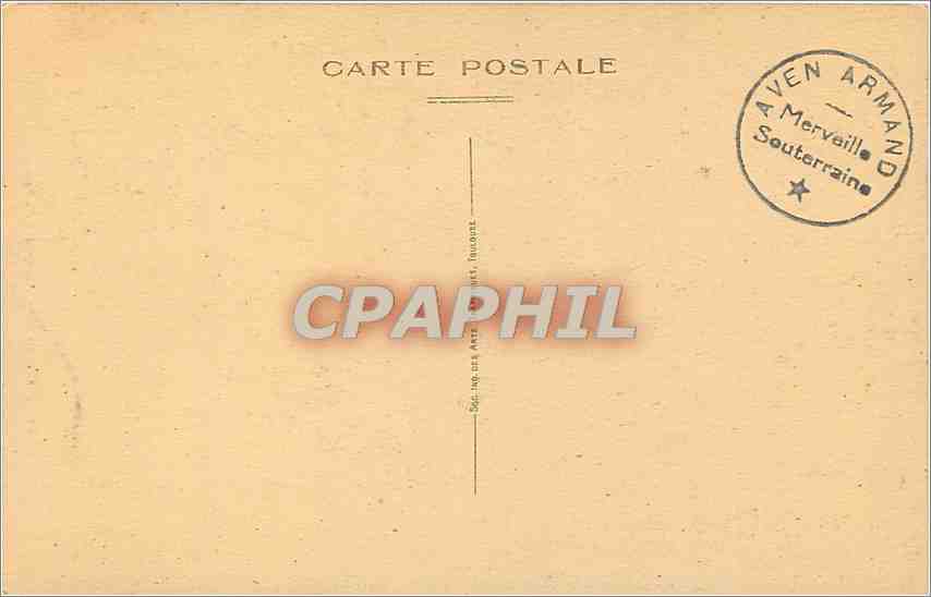 CPA Aven Armand - Au fond de l'Eboulis — Rückseite