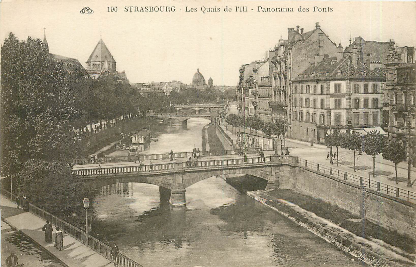 CPA STRASBOURG 6 Les Quais de l'III - Panorama des Ponts