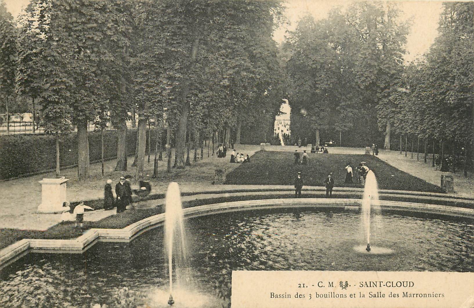 CPA SAINT-CLOUD - Bassin des 3 bouillons et la salle des Marronniers