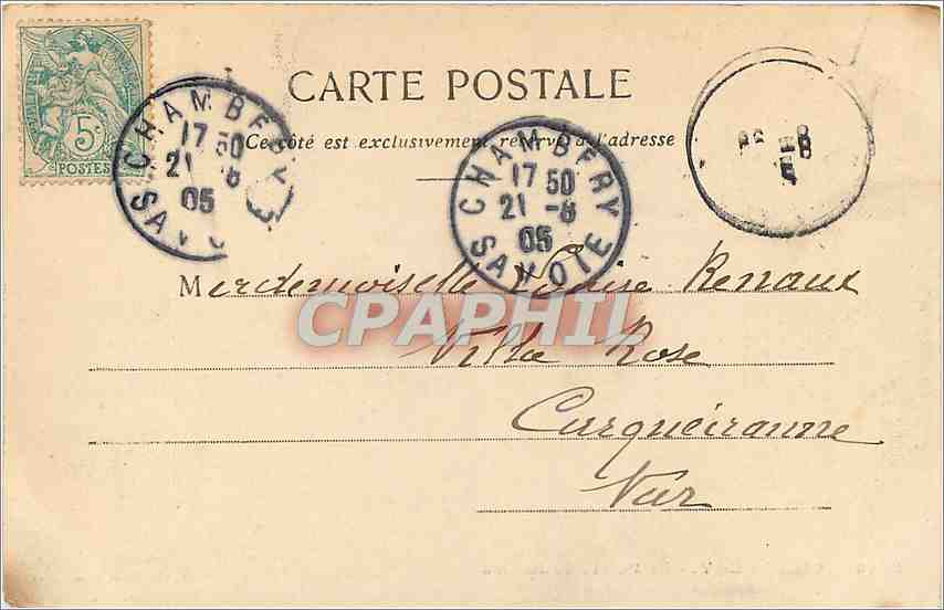 CPA CHAMBERY - Le Palais de Justice — Rückseite
