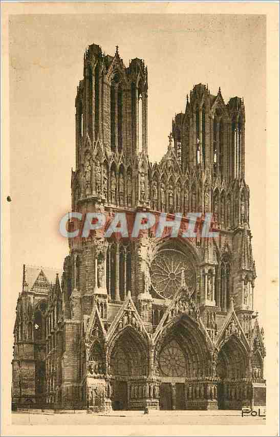 CPA LA VILLE RENAISSANTE Reims - La Cathédrale