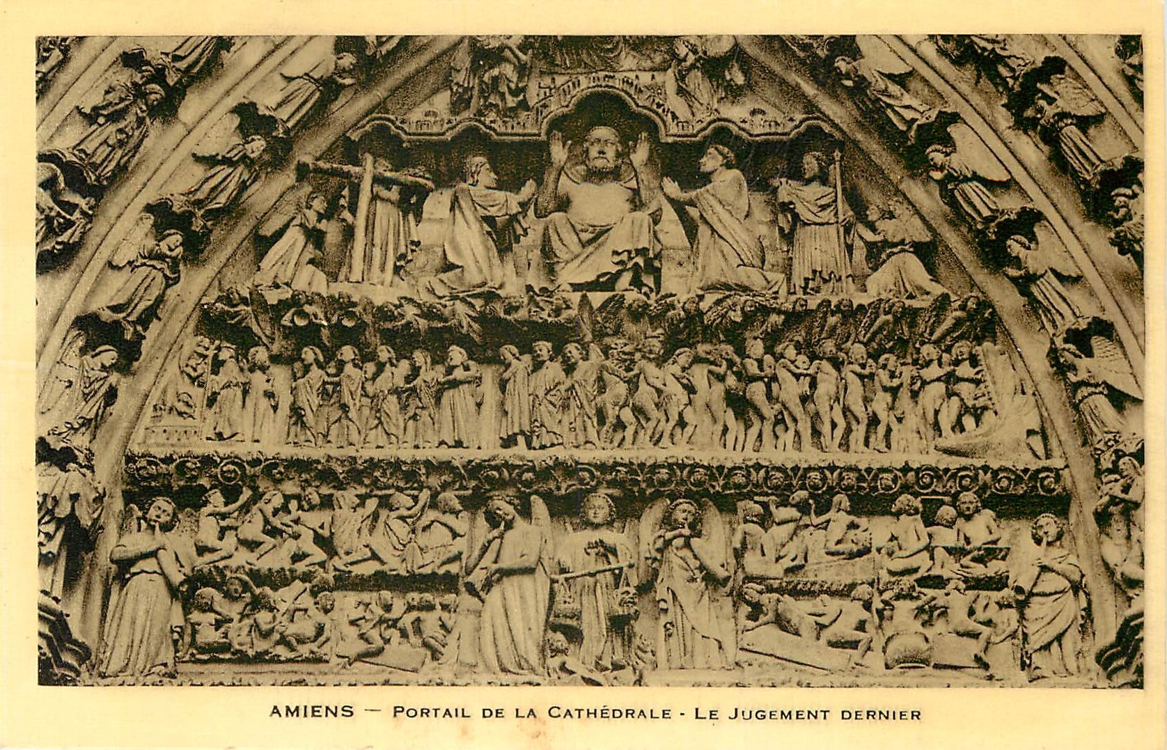 CPA AMIENS - Portail de la Cathédrale - Le jugement dernier
