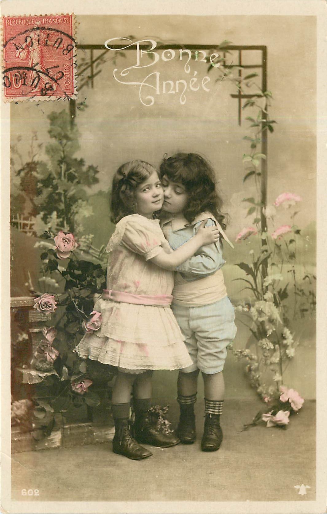 CPA Bonne année Enfants