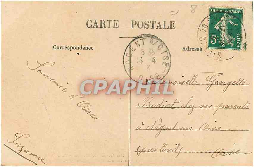 CPA ARRAS L'Hotel de ville et la Petite Place — Rückseite
