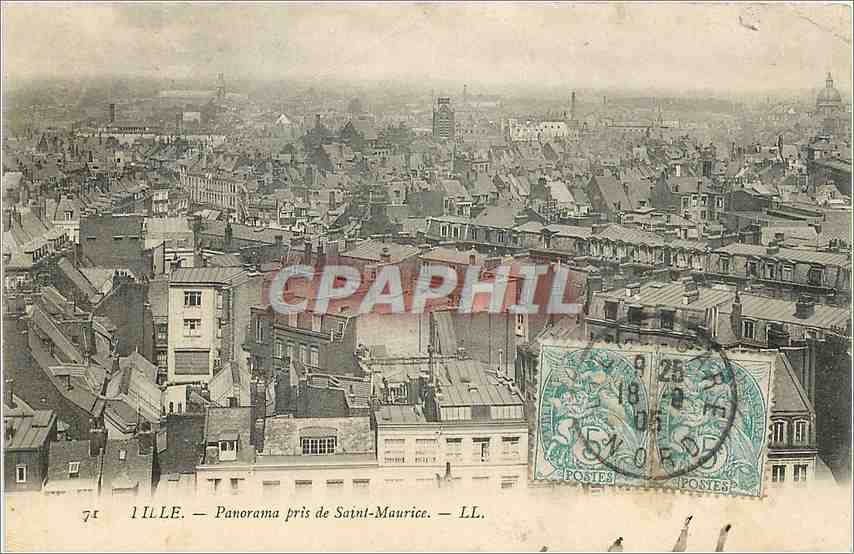 CPA Lille - Panorama pris de Saint Maurice