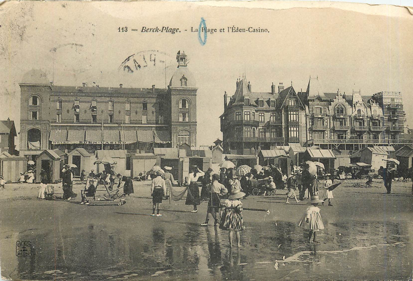 CPA Berck-Plage - La Plage et l'Eden-Casino