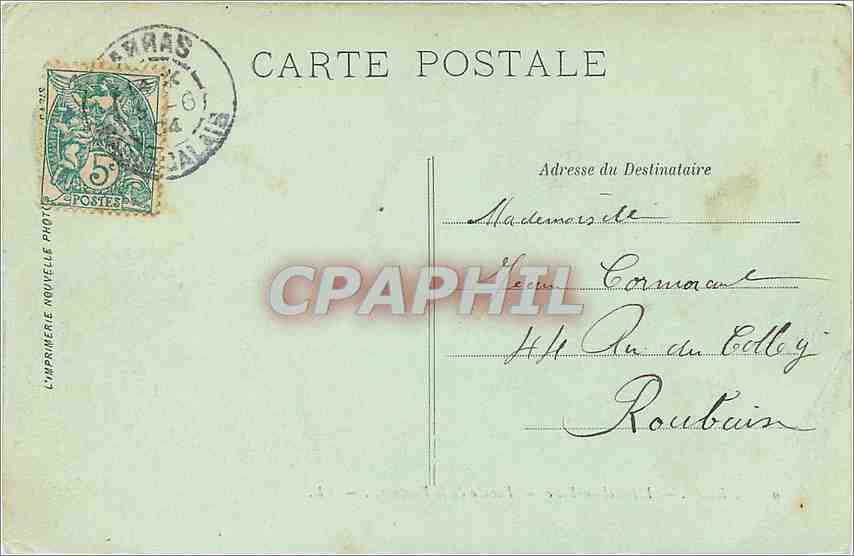 CPA ARRAS - L'Hotel de Ville - Façade de la Vaquerie — Rückseite