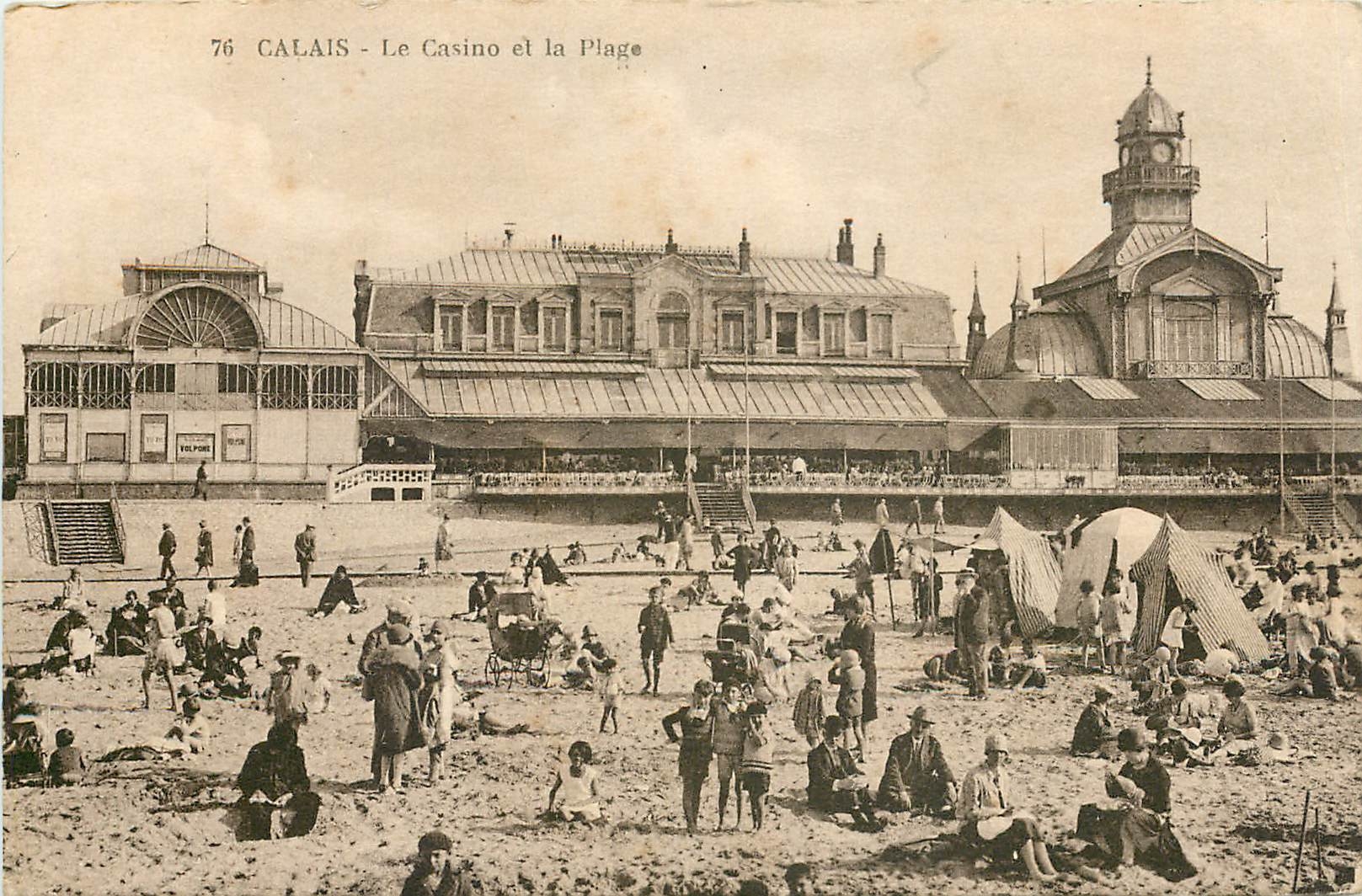 CPA Calais le Casino et la Plage 