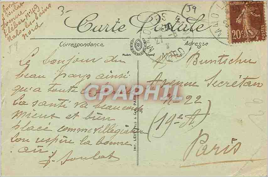 CPA Malo les Bains vue generale de la Plage  — Rückseite