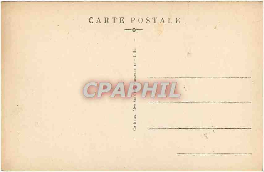CPA Valenciennes Square Carpeaux et Avenue de la Gare  — Back