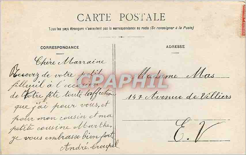 CPA Bonne Fete Enfant — Rückseite