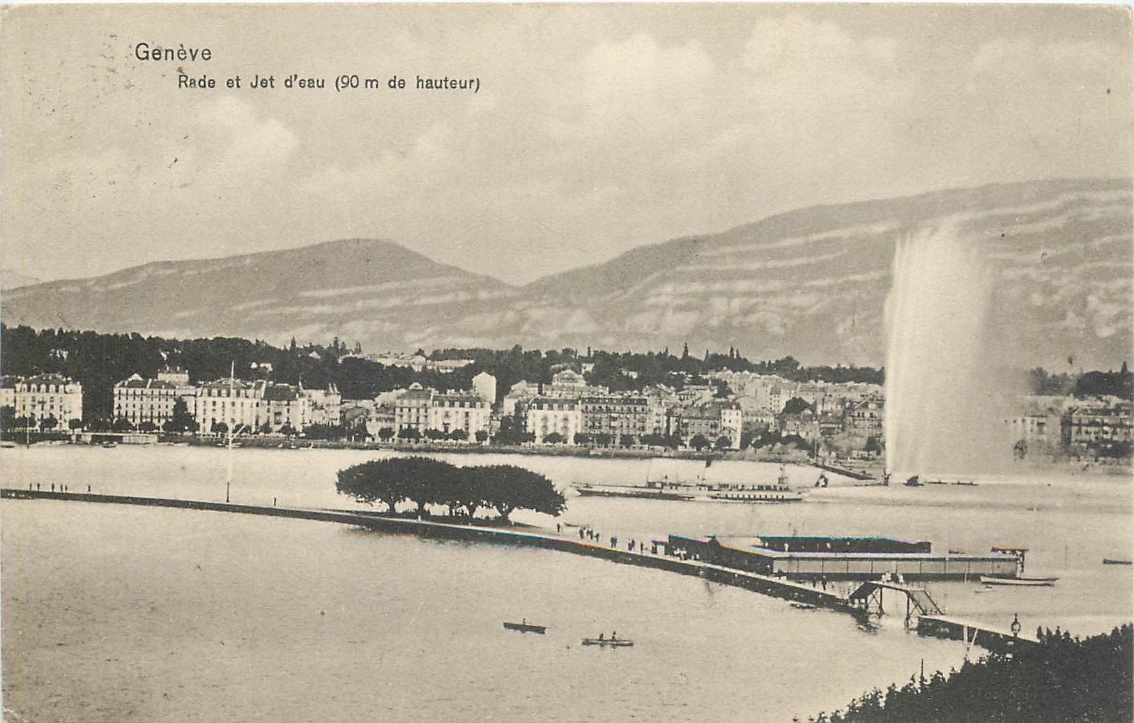 CPA Geneve Rade et Jet d'eau 