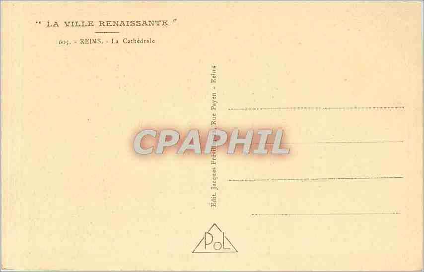 CPA La Ville Renaissante Reims la Cathedrale 