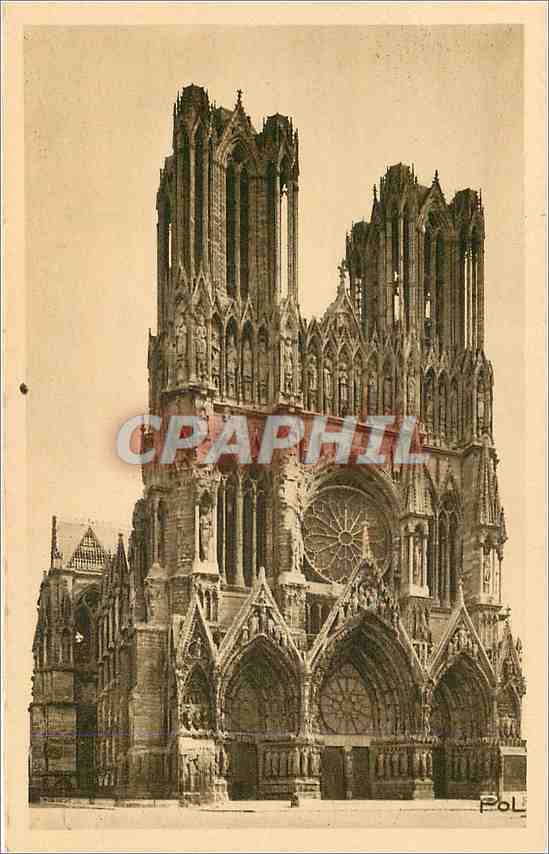 CPA La Ville Renaissante Reims la Cathedrale  — Rückseite