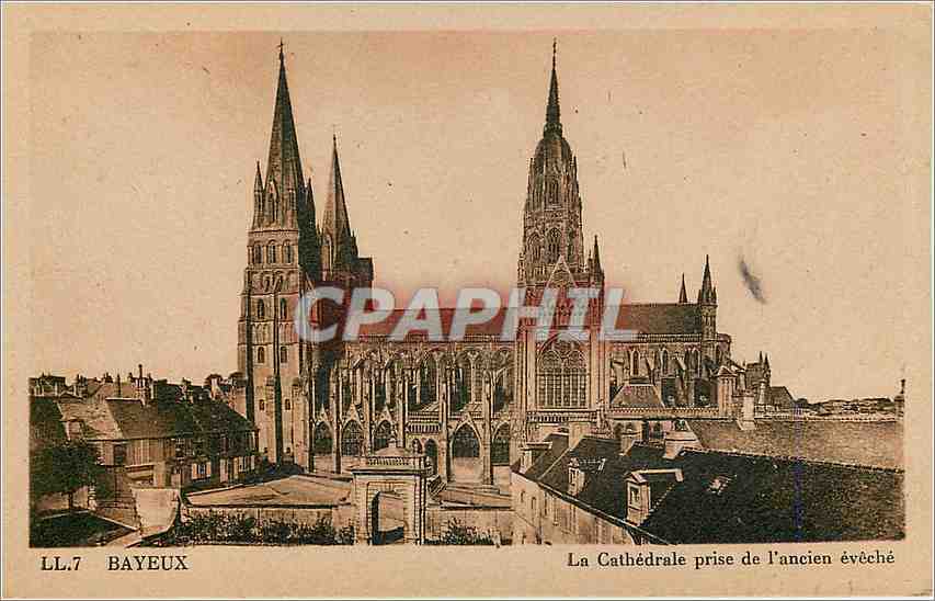 CPA Bayeux la Cathedrale prise de l'ancien eveche  — Rückseite