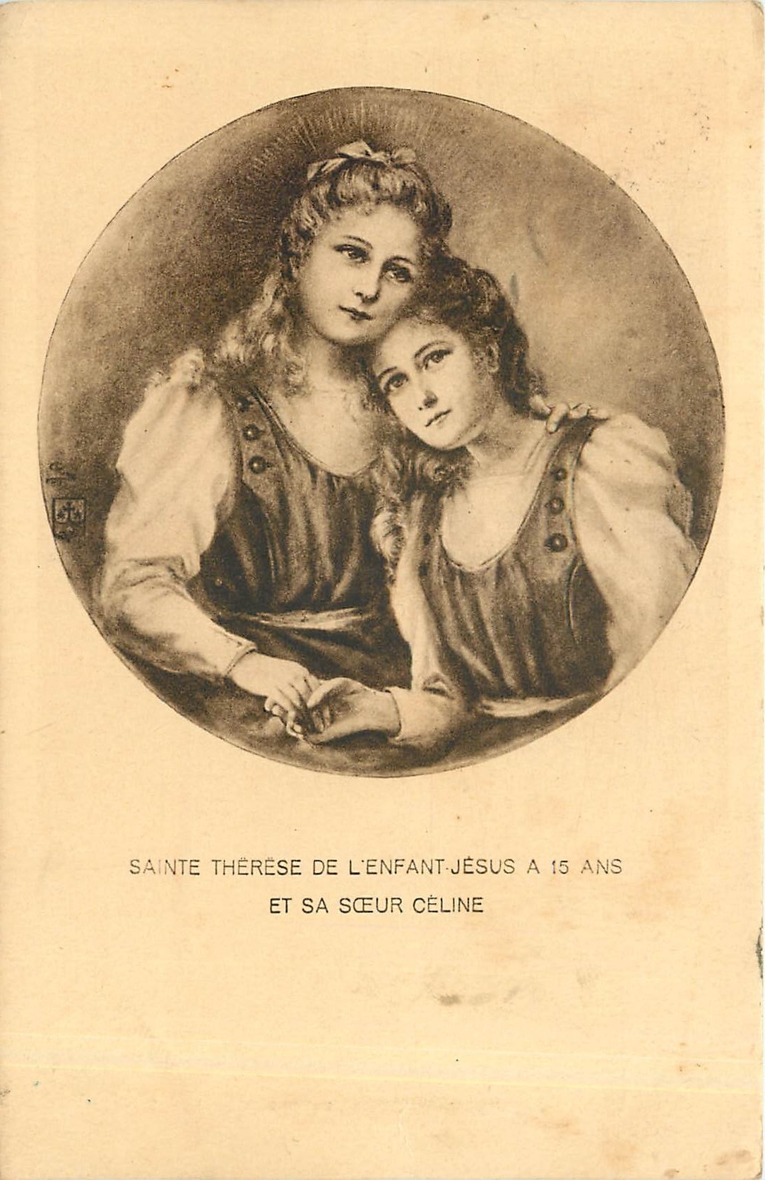 CPA Sainte Therese de l'enfant Jesus a 15 Ans et Sa Soeur Celine 