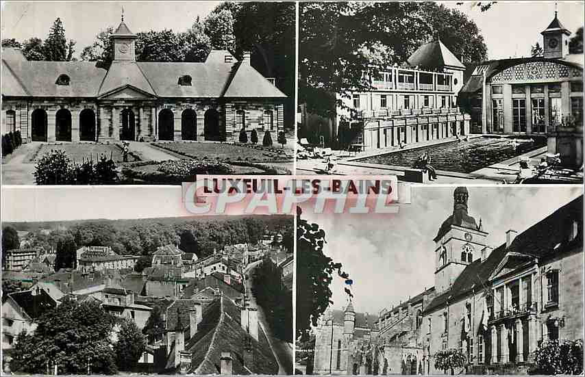 CPM Luxeuil les Bains Etablissement Thermal Piscine vue generale l'eglise 