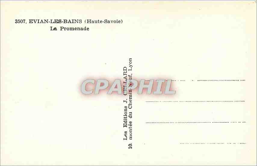 CPA Evian les Bains Haute Savoie la Promenade  — Rückseite