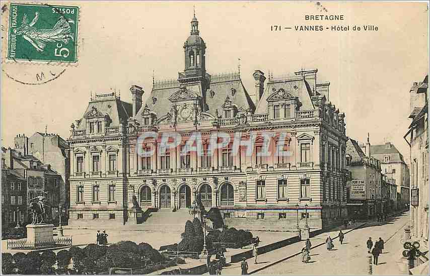 CPA Bretagne Vannes Hotel de Ville 
