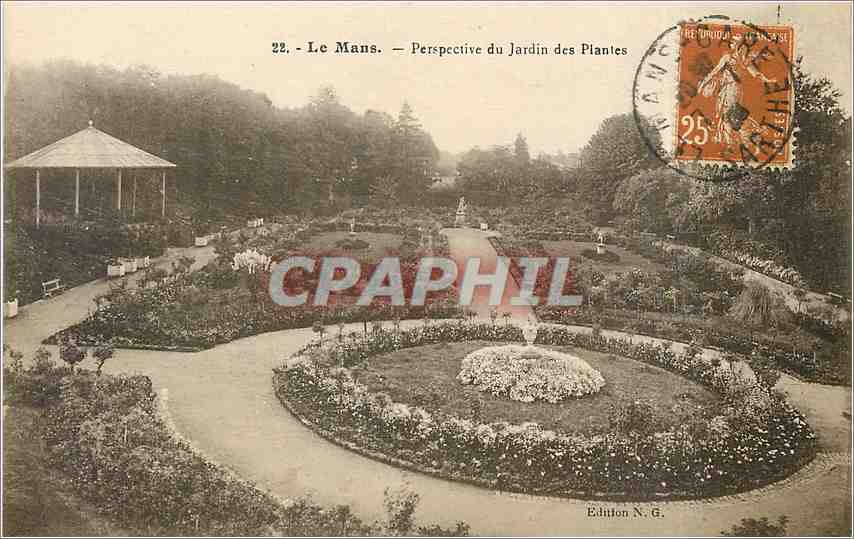 CPA Le Mans Perspective du Jardin des Plantes 