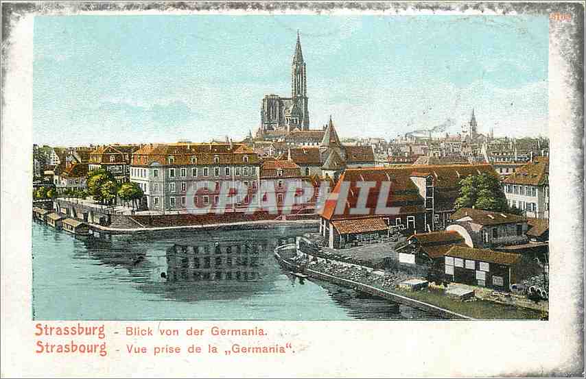 CPA Strasbourg vue prise de la Germania 
