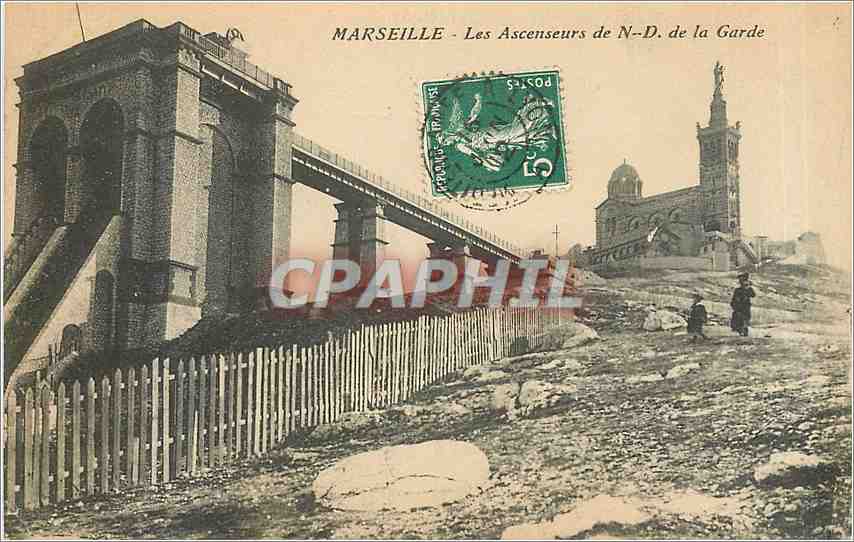 CPA Marseille les Ascenseurs de N D de la Garde 