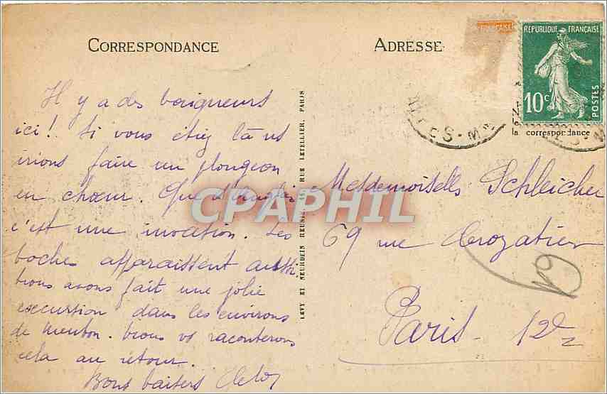 CPA Menton vue generale prise de la Frontiere Italienne  — Rückseite