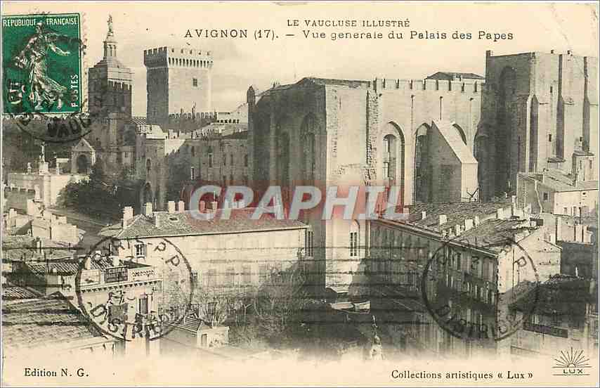 CPA La Vaucluse Illustre Avignon vue generale du Palais des Papes 