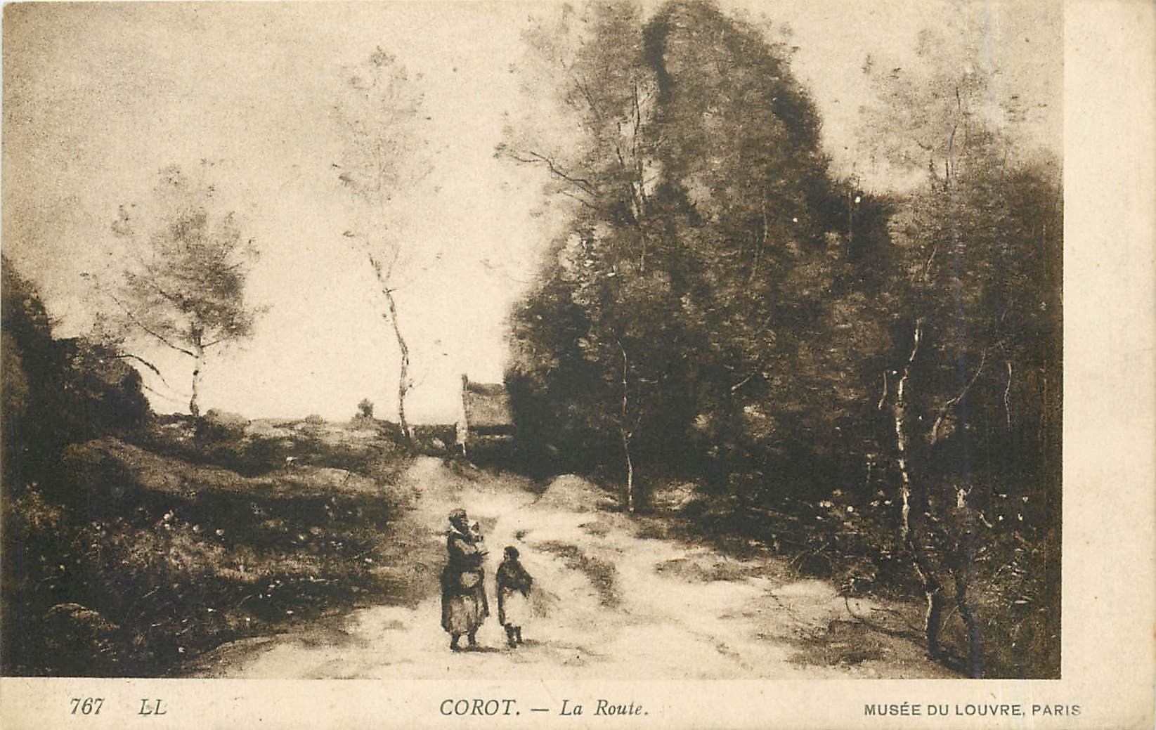 CPA Corot la Route Musee du Louvre Paris 