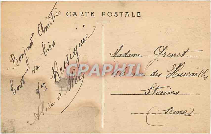 CPA Alencon Orne le Chateau des Ducs  — Rückseite