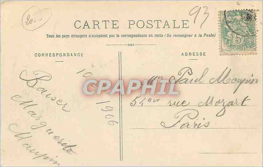 CPA Notre Dame de Anges Entree de la Chapelle  — Rückseite
