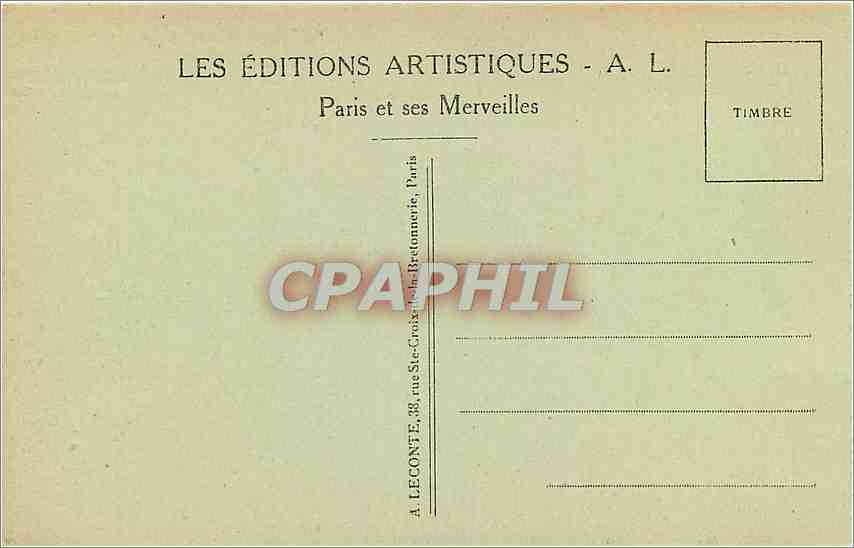CPA Paris l'Opera la Place et Station du Metropolitain  — Verso