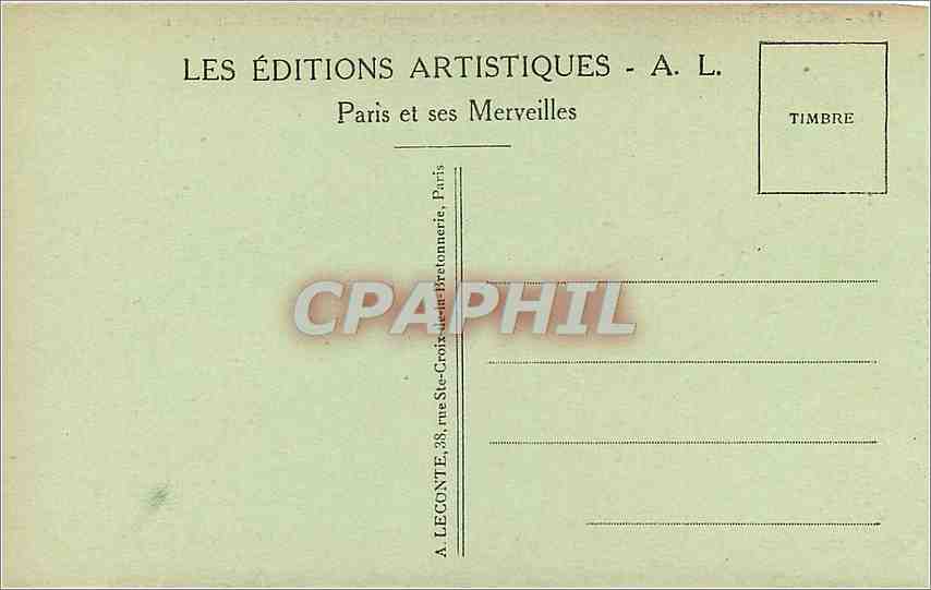 CPA Malmaison S et O la Chambre du premier Consul aux Tuileries  — Verso