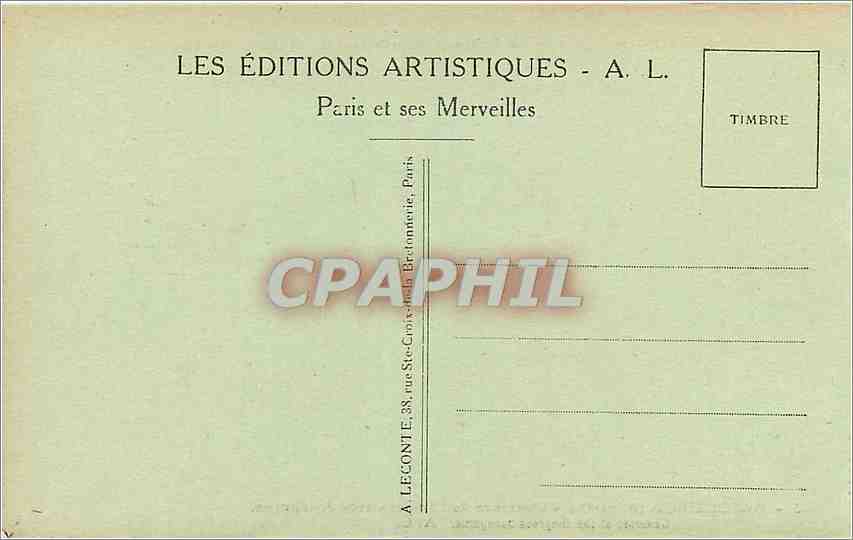 CPA Malmaison S et O Chambre de l'Imperatrice Josephine  — Verso