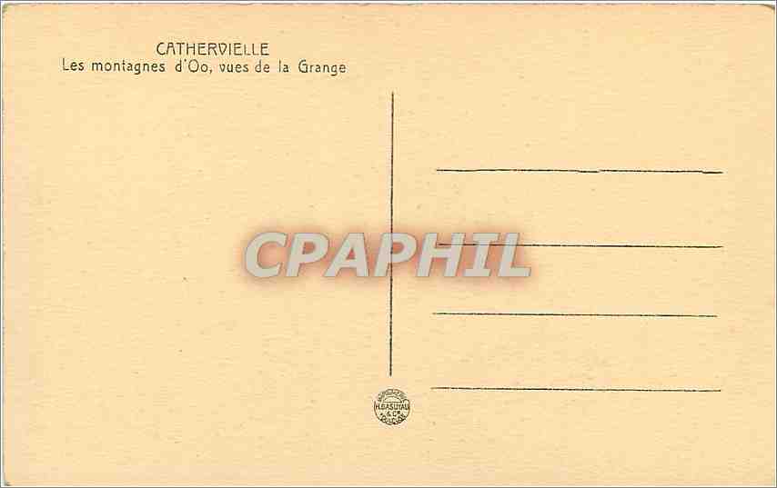 Les montagnes d'Oo, vues de la Grange — Catherdielle — Rückseite