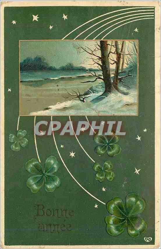 CPA Bonne Annee Fleurs