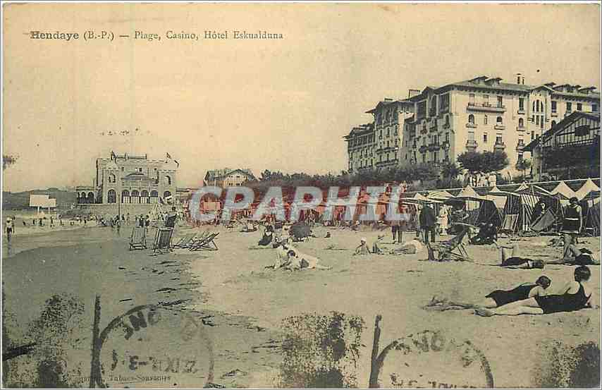 CPA Hendaye B P Plage Casino Hotel Eskualduna 