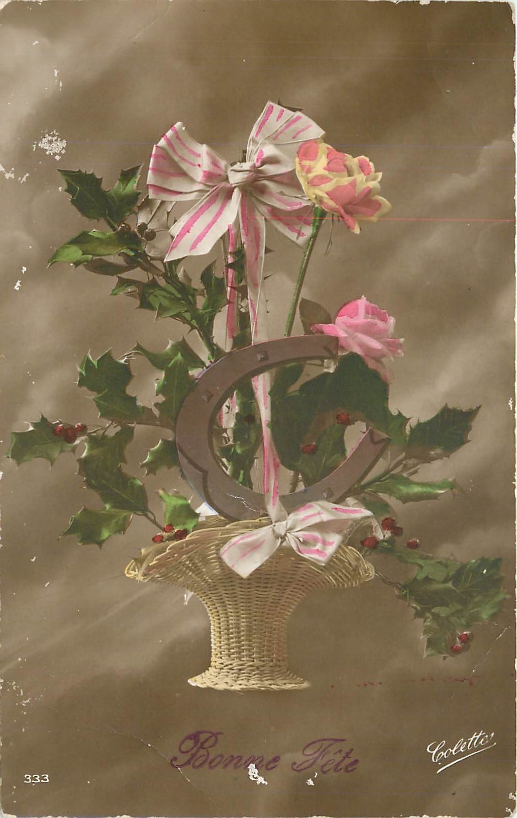 CPA Bonne Fete Fleurs